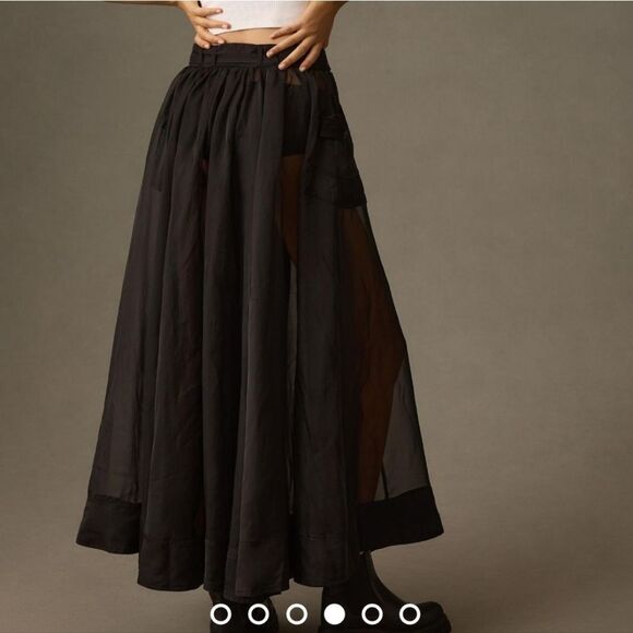 🐢 Anthropologie Sheer Parachute Skirt - Picture 4 of 8